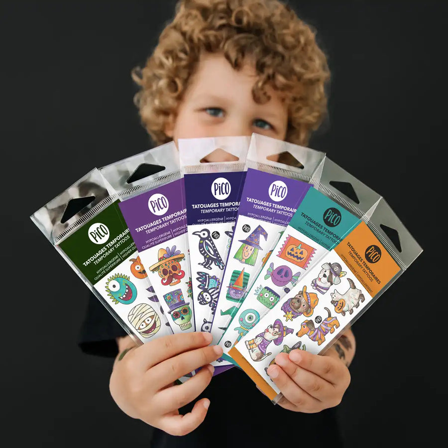 Promo Halloween - tatouages temporaires en lot avantageux par PiCO