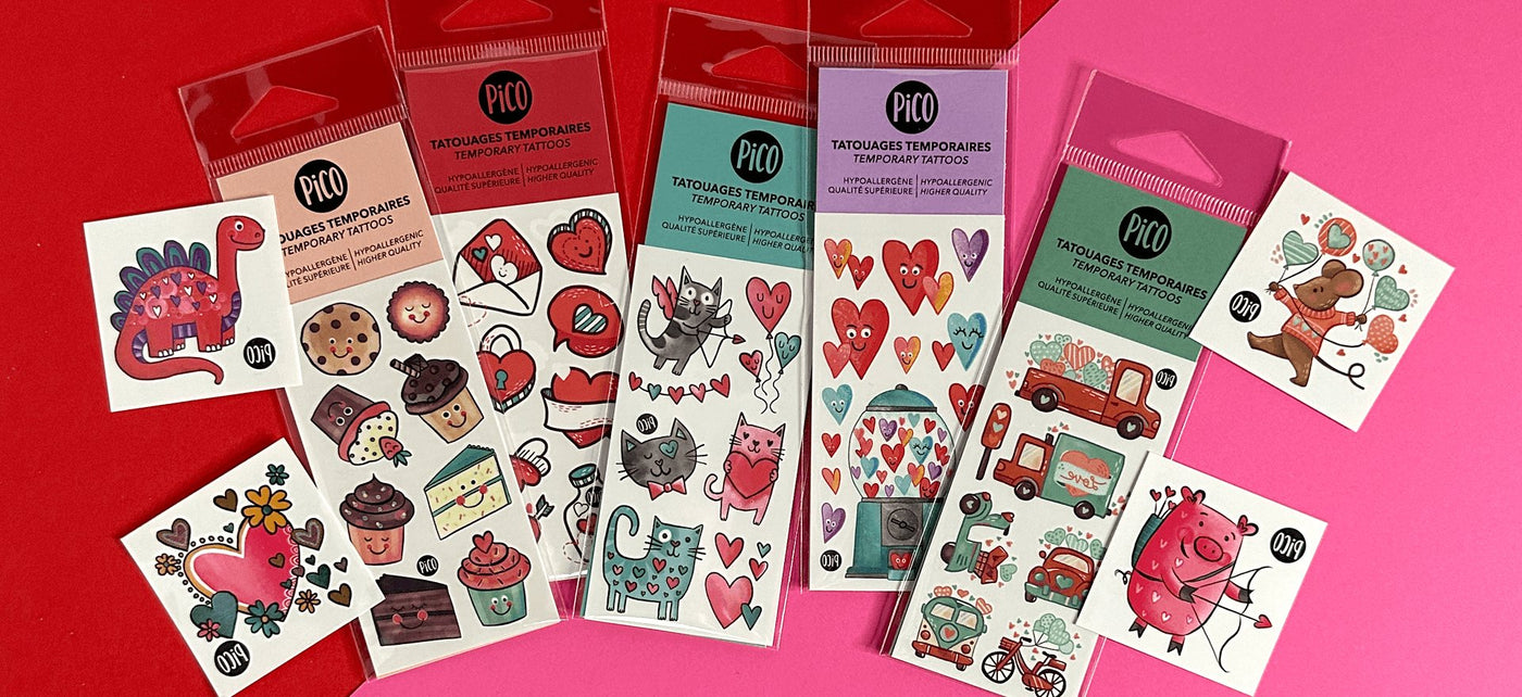 Romantic Valentine's Tattoo by PiCO Tatoo - Autocollants & Tatouages : Rendez votre Saint-Valentin inoubliable avec nos designs romantiques