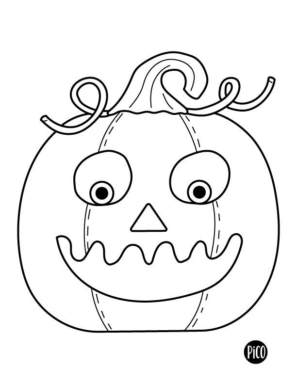 Free coloring - The friendly pumpkin