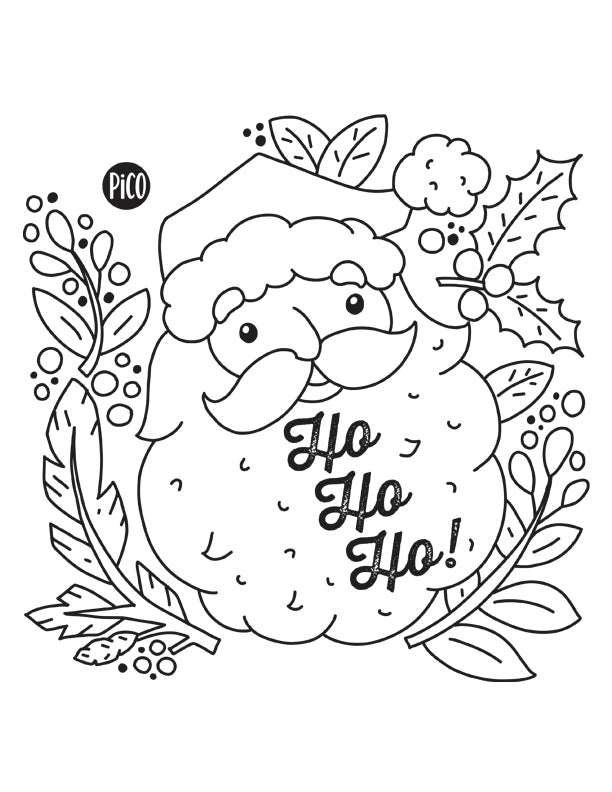 Coloriage gratuit - Père-Noël Ho-Ho-Ho