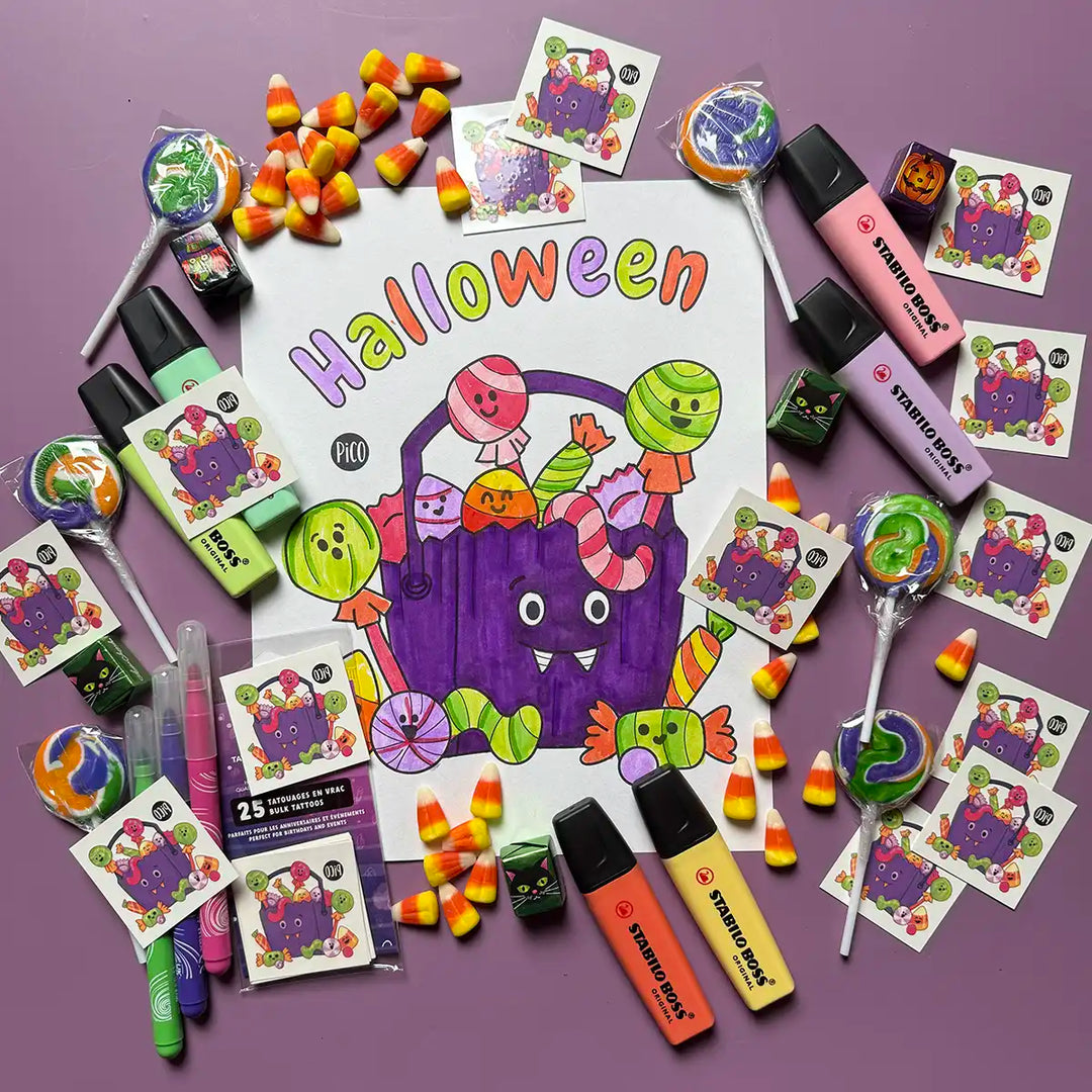 Free coloring - Halloween Candy