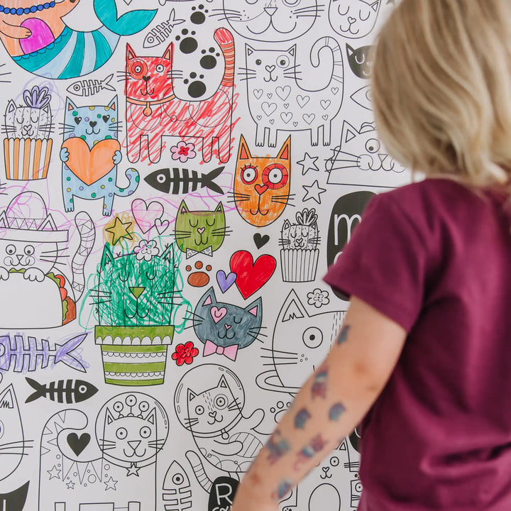 Giant Coloring Page - Kitties