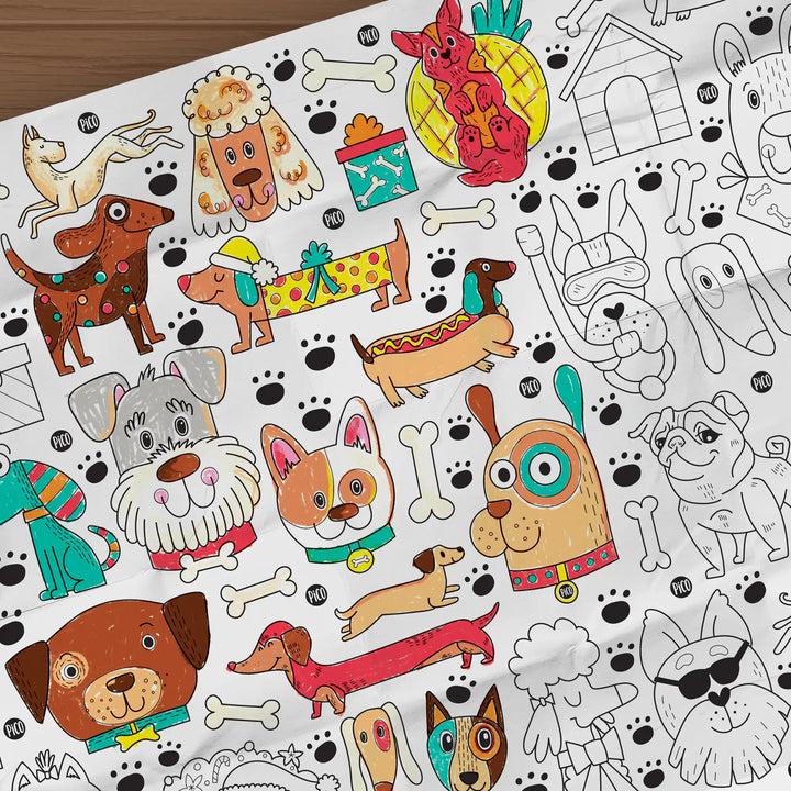 Giant Coloring Page - Dogs