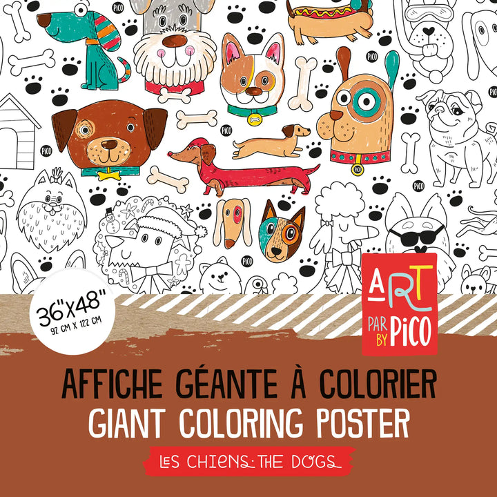 Giant Coloring Page - Dogs