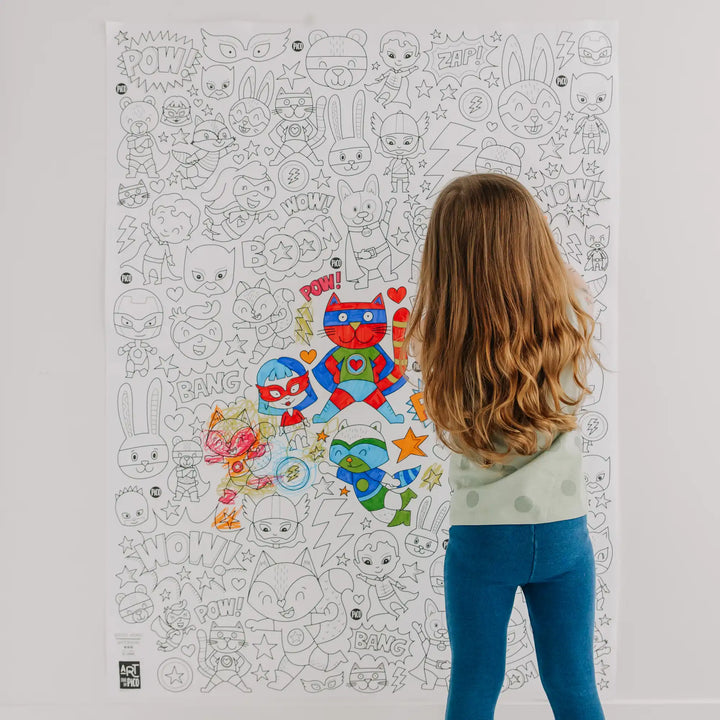 Giant Coloring Page - Superheroes
