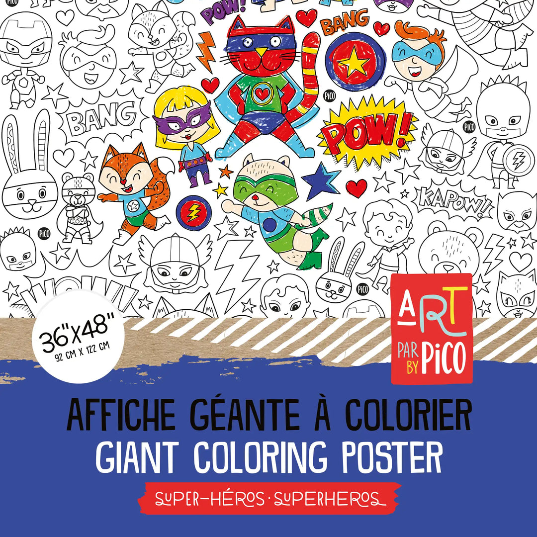 Giant Coloring Page - Superheroes