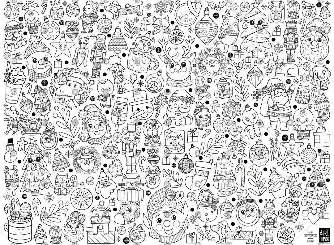 Giant Coloring Page - Christmas