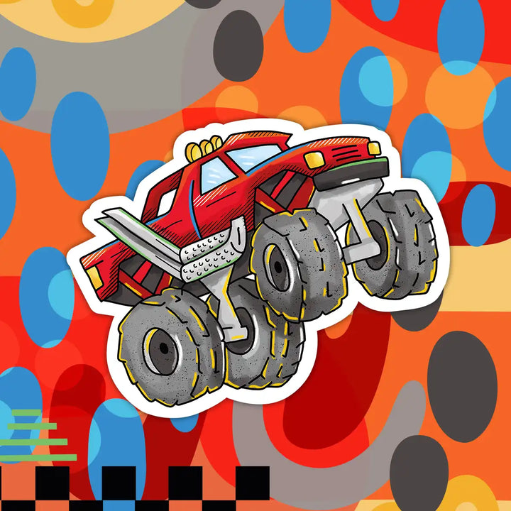 Autocollant en vinyle Monster Truck pour enfants, camion monstre coloré aux grandes roues

Monster Truck vinyl sticker for kids, colorful monster truck with oversized wheels