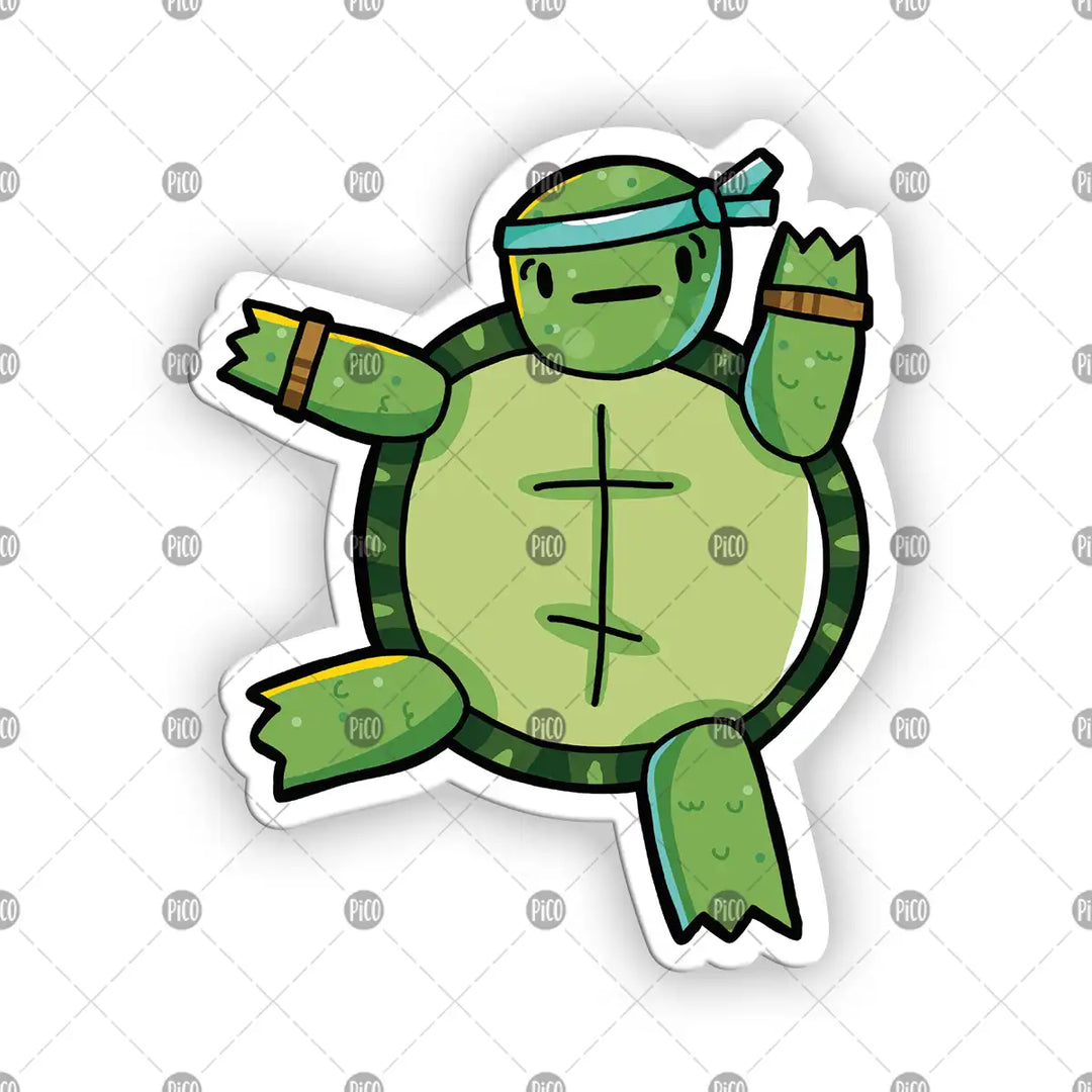 Autocollant en vinyle ninja stylisé pour enfant, coloré et résistant 

Stylized ninja vinyl sticker for kids, colorful and durable.