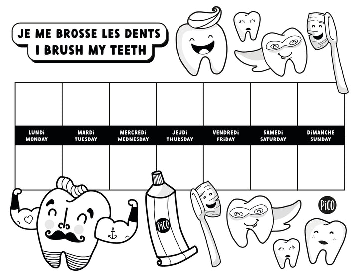 Autocollants Les dents - 5 unités Autocollants PiCO Tatoo