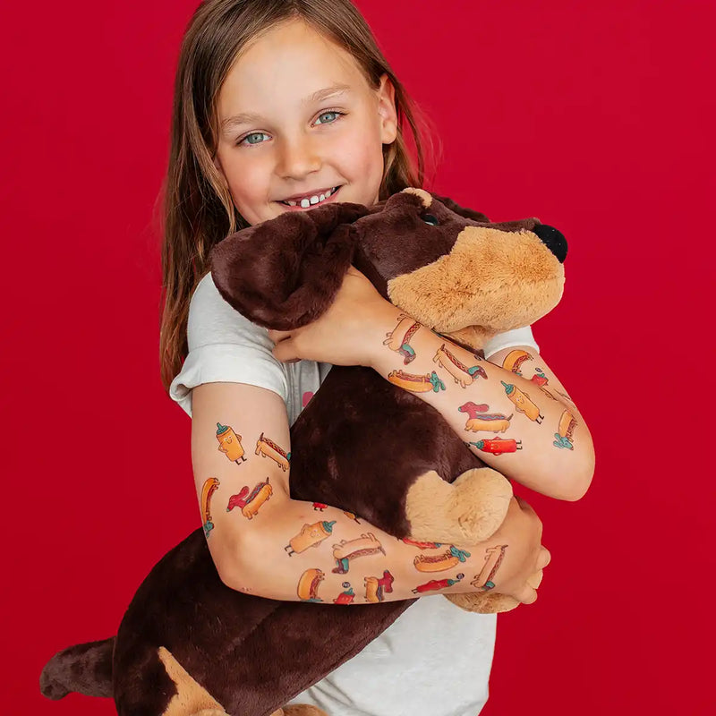 Ketchup le chien saucisse Tatouages temporaires PiCO Tatoo