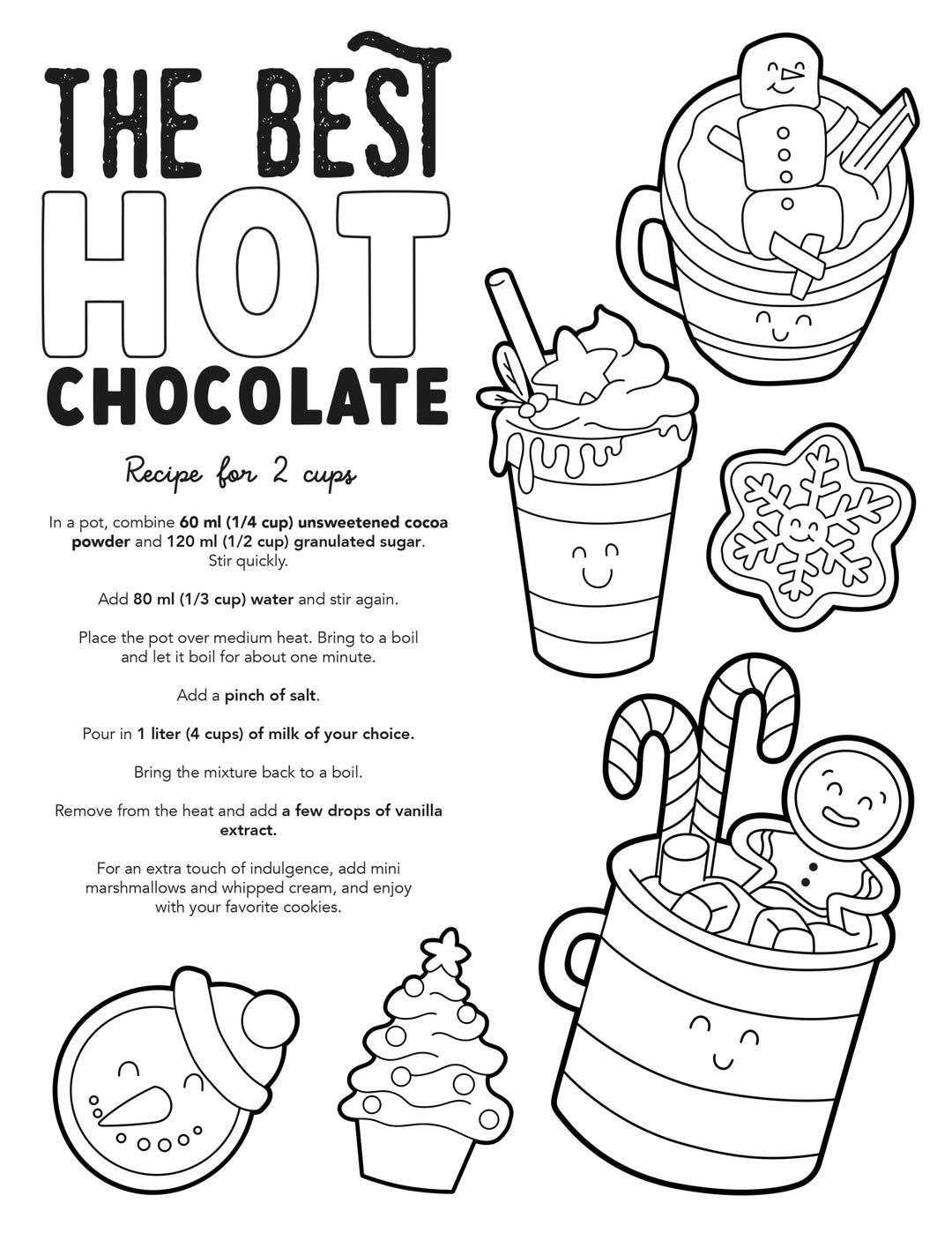 Free coloring page - The best hot chocolate