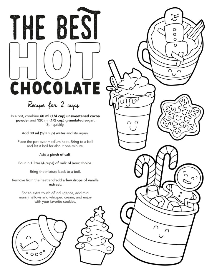 Free coloring page - The best hot chocolate