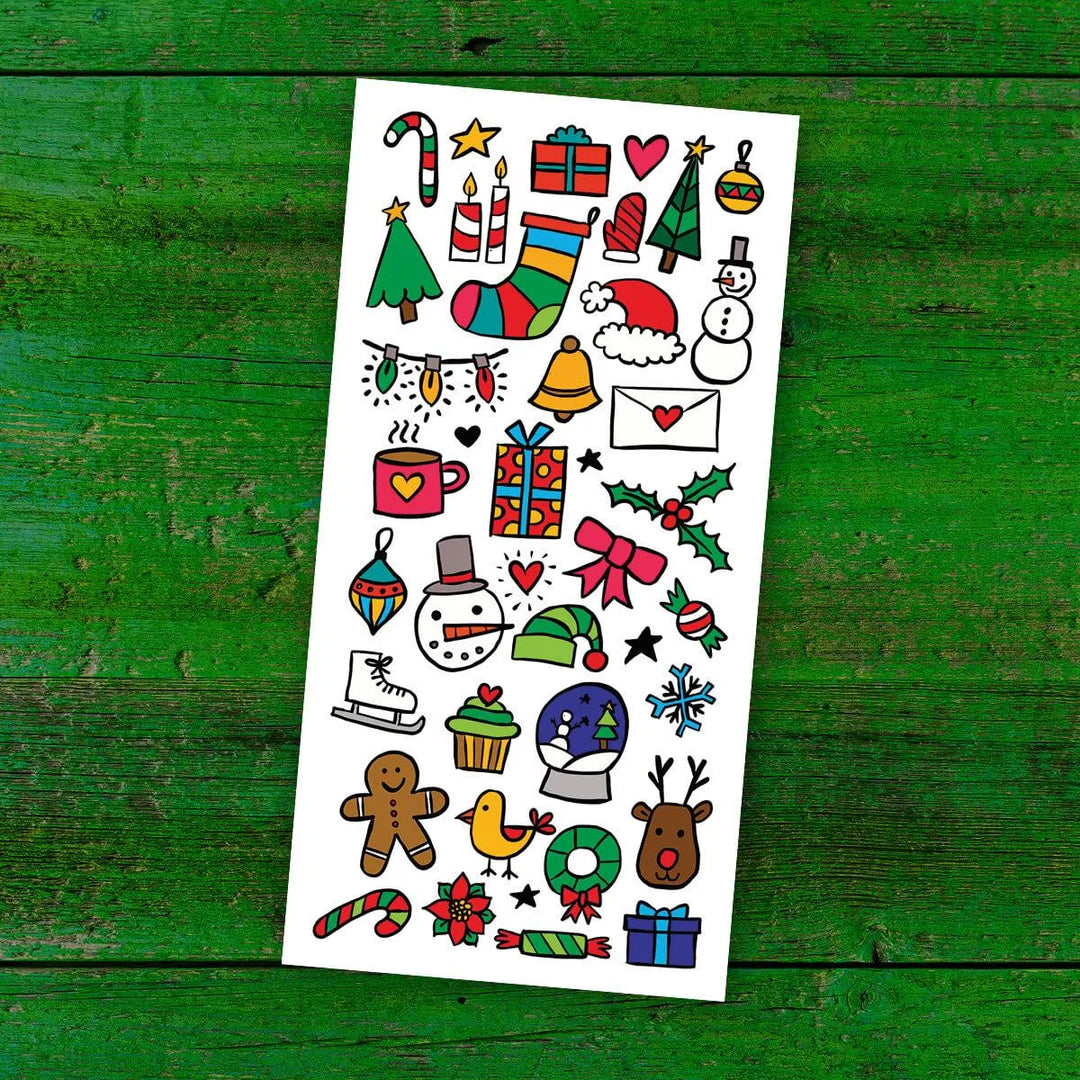 Promo de Noël - Ensemble de 6 tatouages hivernaux Tatouages temporaires PiCO Tatoo