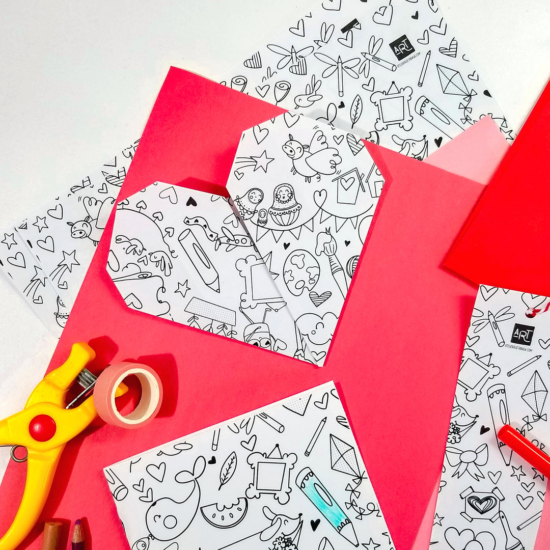 Free coloring page - Valentine's Day Doodles