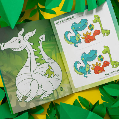 Coloring book with games - Dino Friends