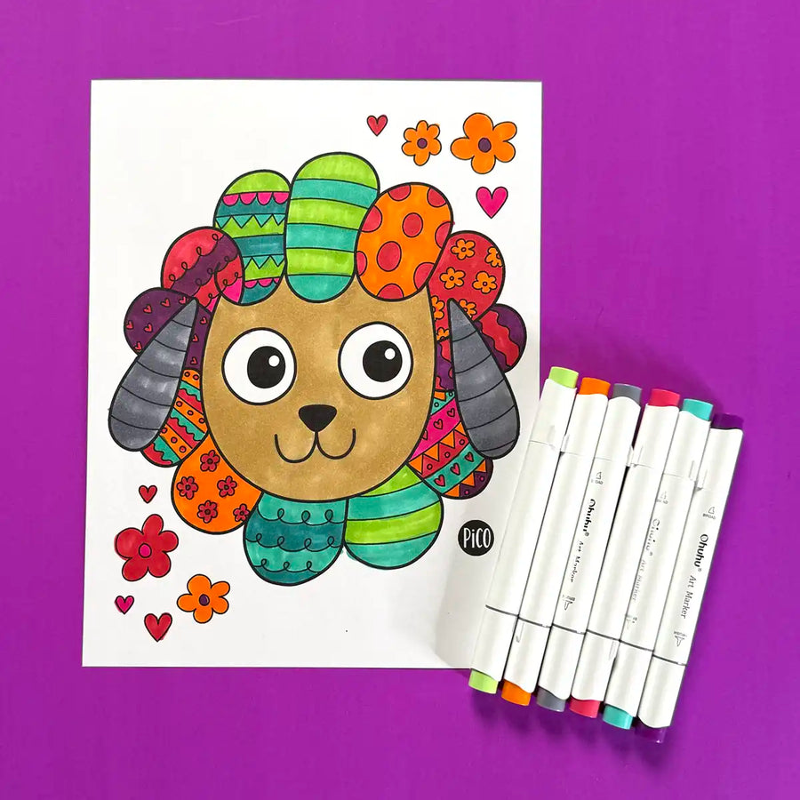 Mouton à motif pour coloriage par PiCO