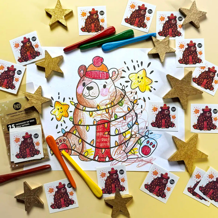 Coloriage gratuit - L'ours et ses lumières