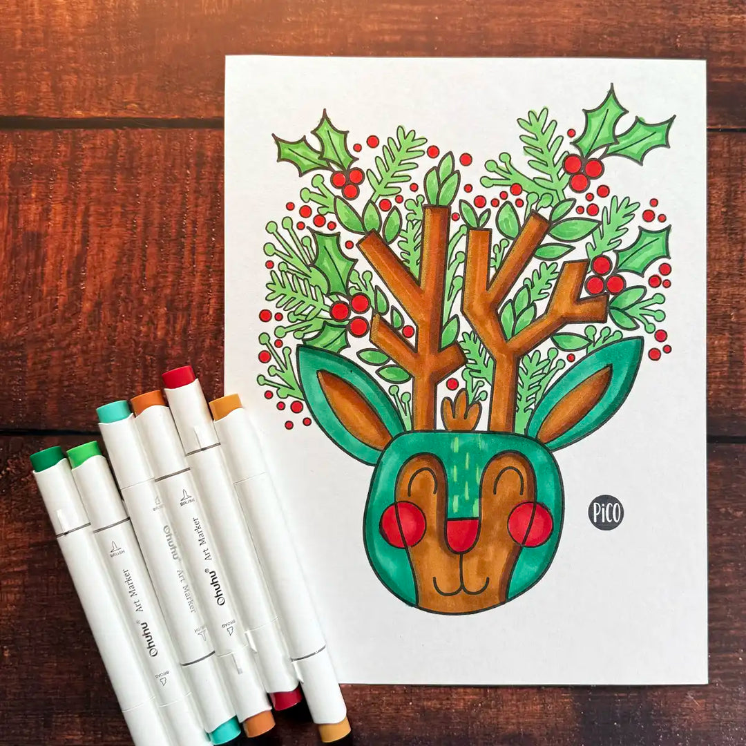 Free coloring - Rudolph the Red-Nosed Reindeer