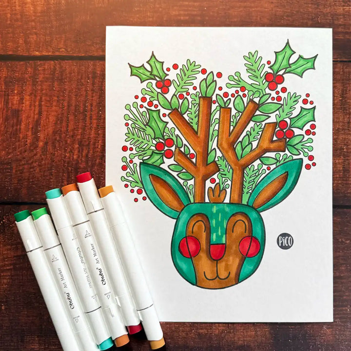 Free coloring - Rudolph the Red-Nosed Reindeer