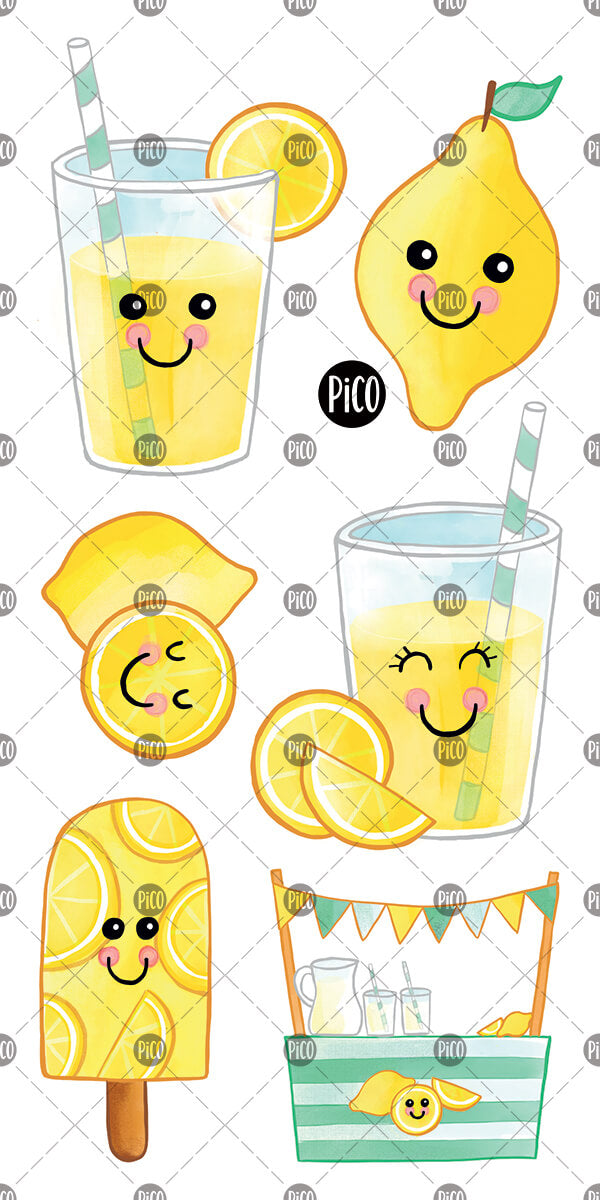 Lemonade and lemon temporary tattoos, PiCO Tatoo.