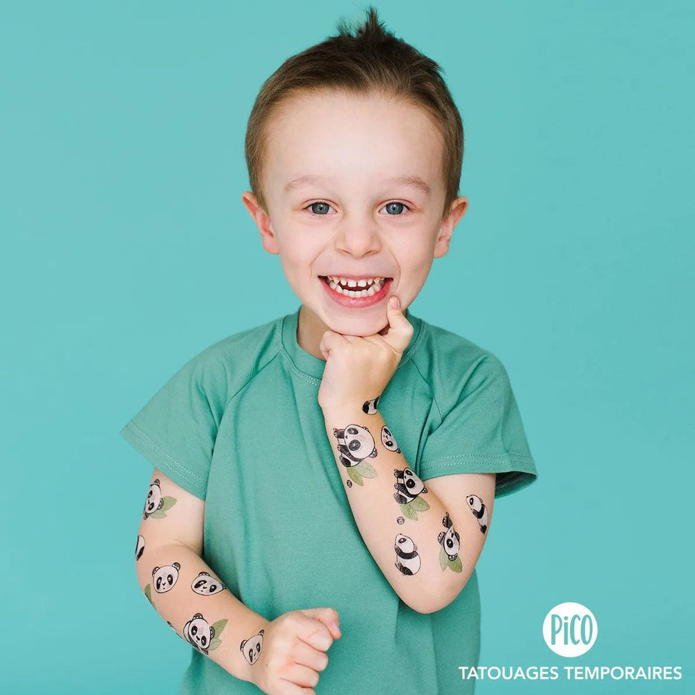 PiCO Tatoo, tatouages temporaires les pandas.