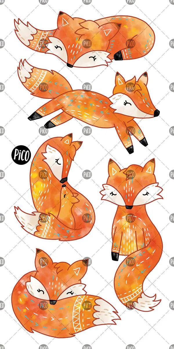 Litlle fox temporary tattoos by PiCO Tatoo