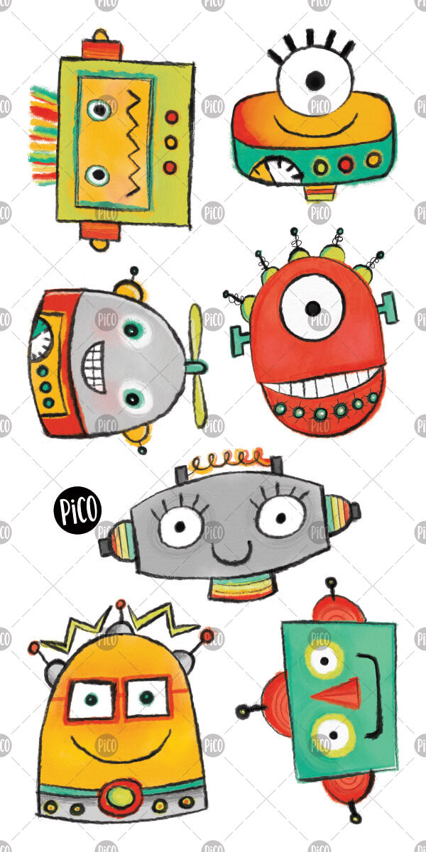 PiCO Tatoo, Robots temporary tattoos.