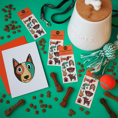 Carte de souhaits de chiens PiCO Tatoo, conçue et imprimée au Québec